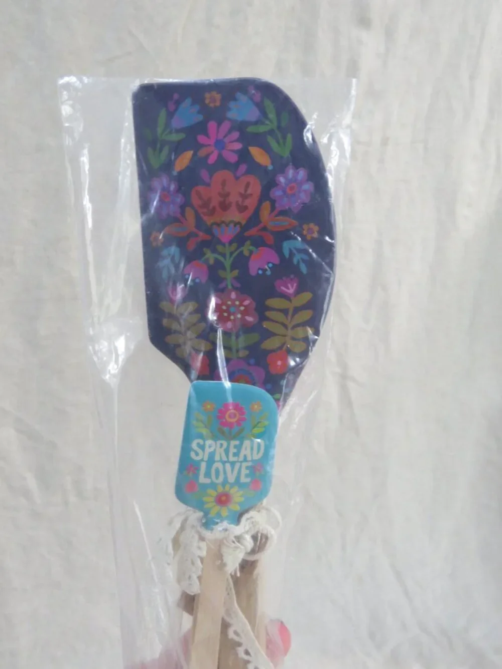 New Natural Life Spatula Set  (1 Regular 1 Mini) Flower